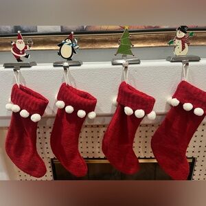 4 Red christmas stocking